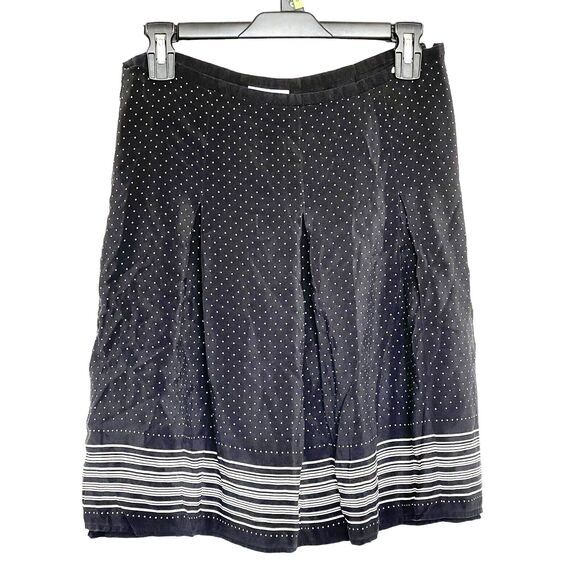 Loft Womens Skirt Size 8 Silk Pleated Business Wear Corporate Corpcore Office - Picture 2 of 9